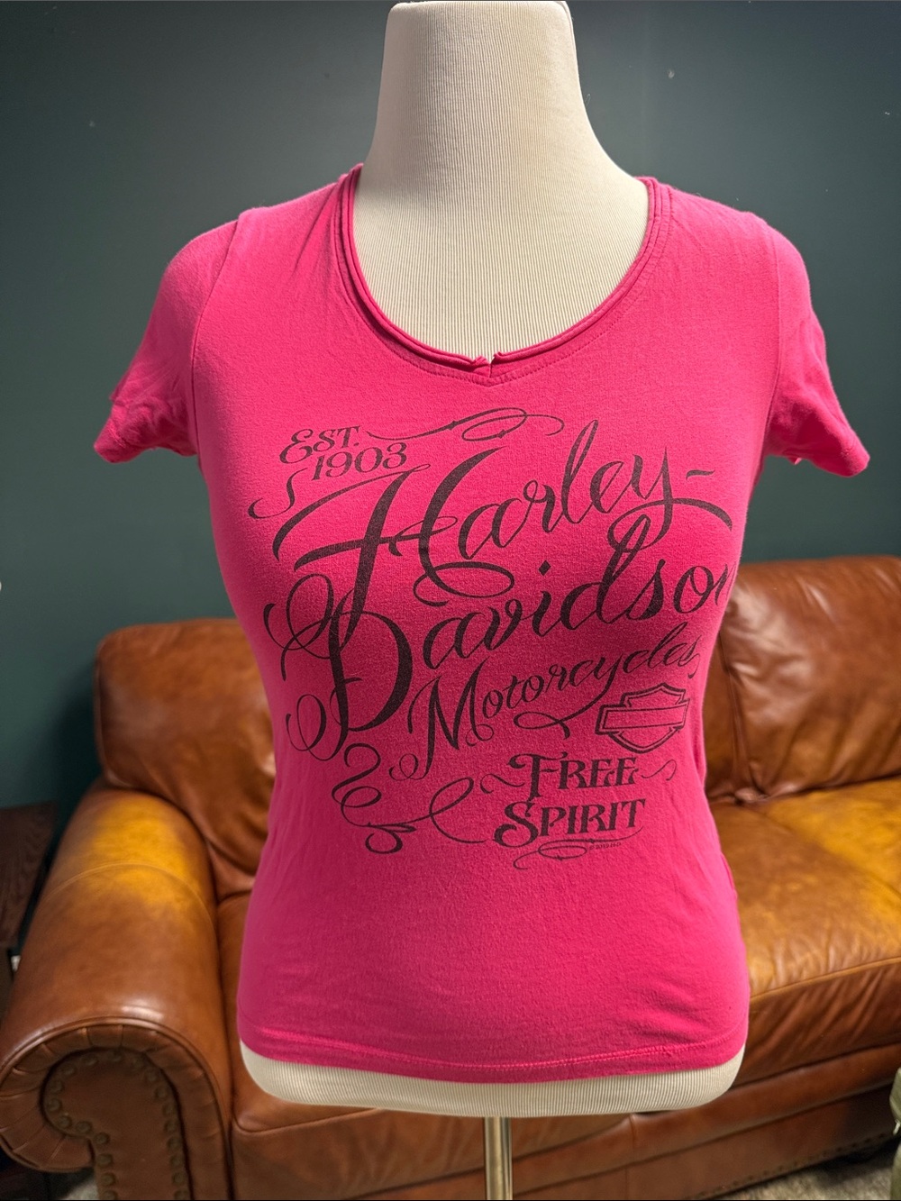 Harley-Davidson Hot Pink Script Logo Tee